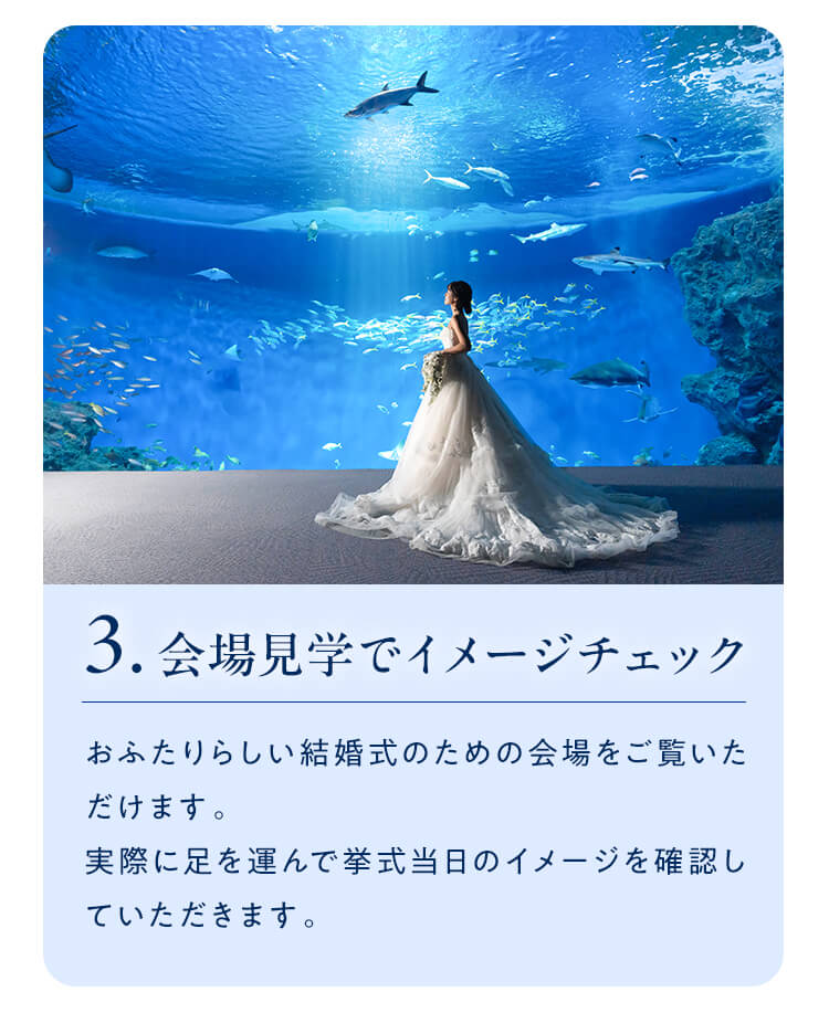 3.会場見学でイメージチェック
